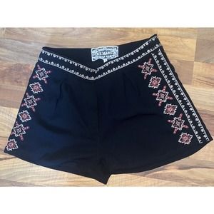 Pink Martini Women's Size Small Black Patterned Lined Shorts